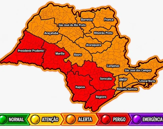 Defesa Civil de SP emite alerta para tempestades severas e tornados