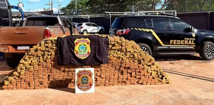 PF apreende aproximadamente 1,8 tonelada de maconha em Três Lagoas