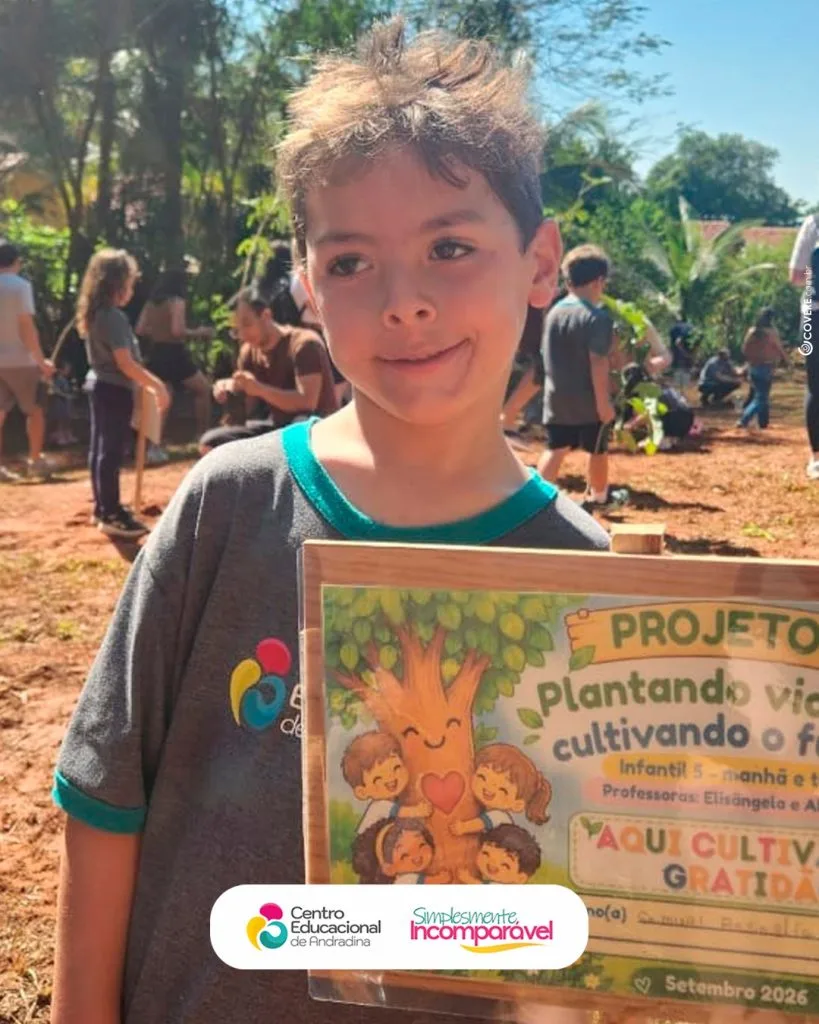 Alunos da Educação Infantil do CEA realizam plantio de mudas na Fazenda Guanabara em Andradina - foto 6