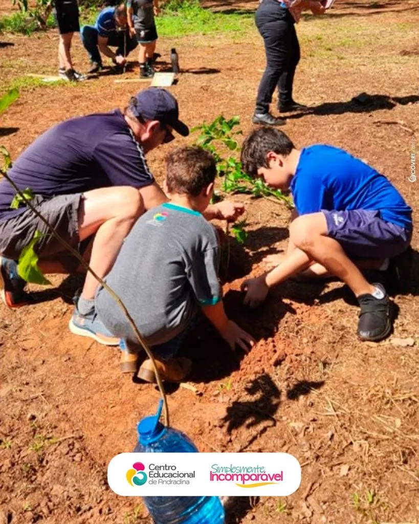Alunos da Educação Infantil do CEA realizam plantio de mudas na Fazenda Guanabara em Andradina - foto 7