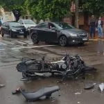 Motociclista de 21 anos fica ferido após colisão em Três Lagoas