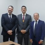 Três participantes em registro institucional da Polícia Civil na região de Andradina