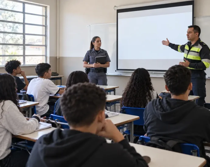 Palestra educativa na Escola Armel Miranda orienta alunos