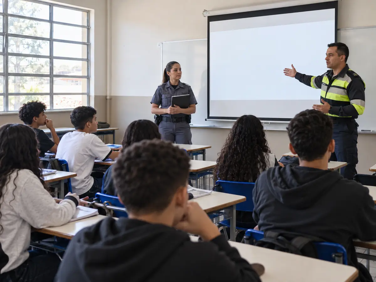 Palestra educativa na Escola Armel Miranda orienta alunos